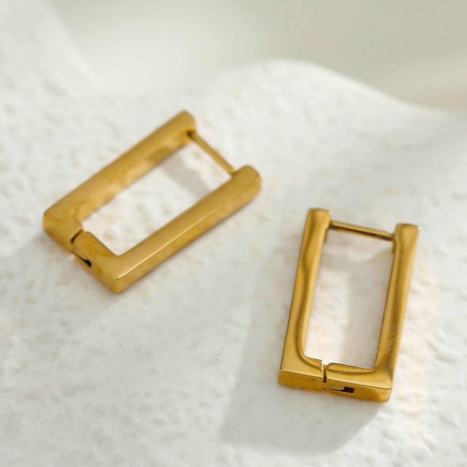 DELILAH Rectangular Mini Hoop Earrings