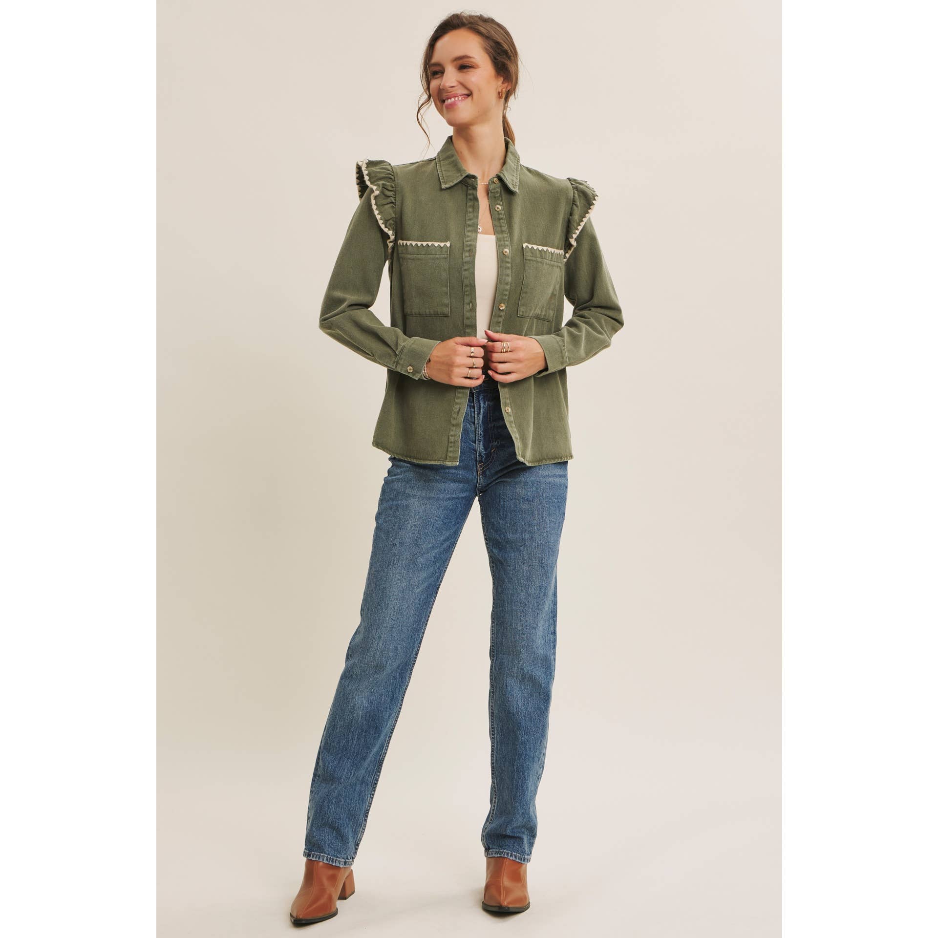 WESTERN STAPLE MINERAL-WASHED TWILL SHACKET
