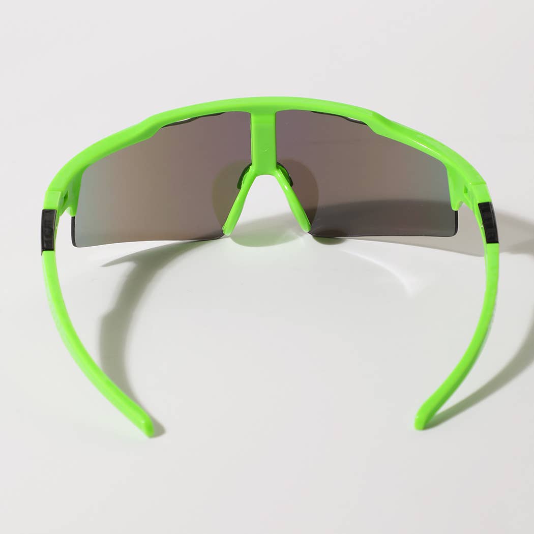 Sport Wraparound Shield Sunglasses