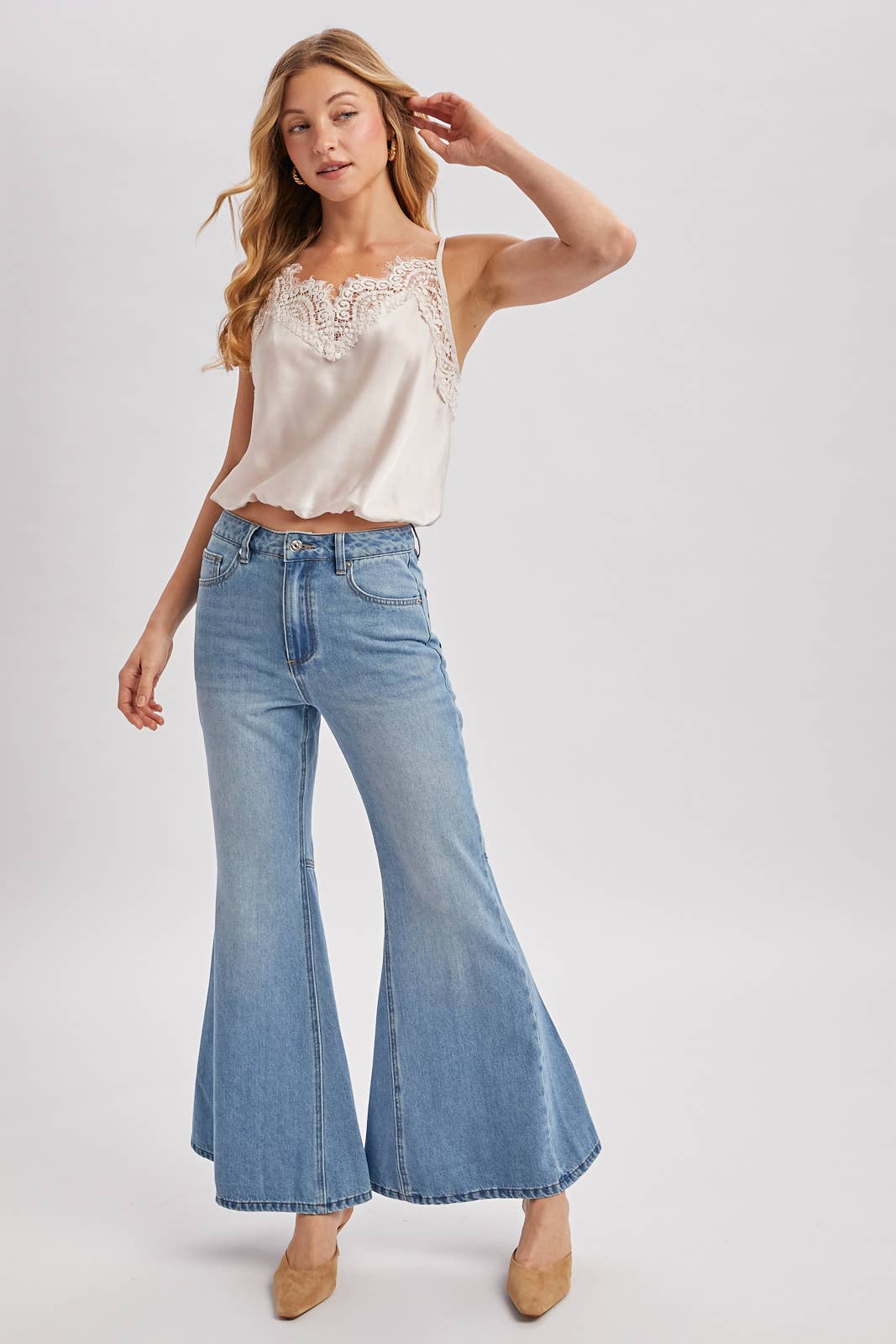 SILKY LACE TRIMMED CAMISOLE  - EASTER DAY