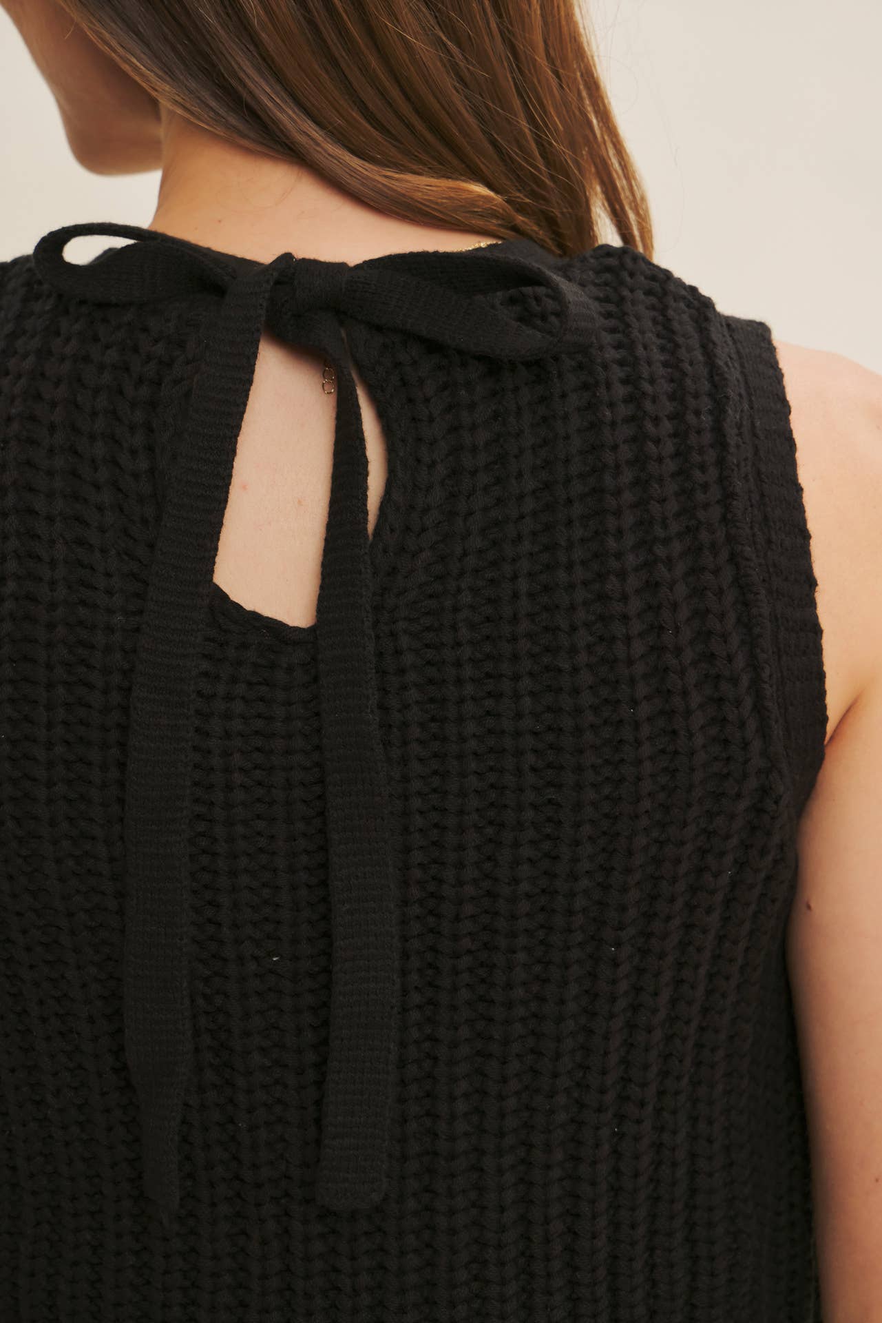 CHUNKY SWEATER TWOFER MIDI DRESS