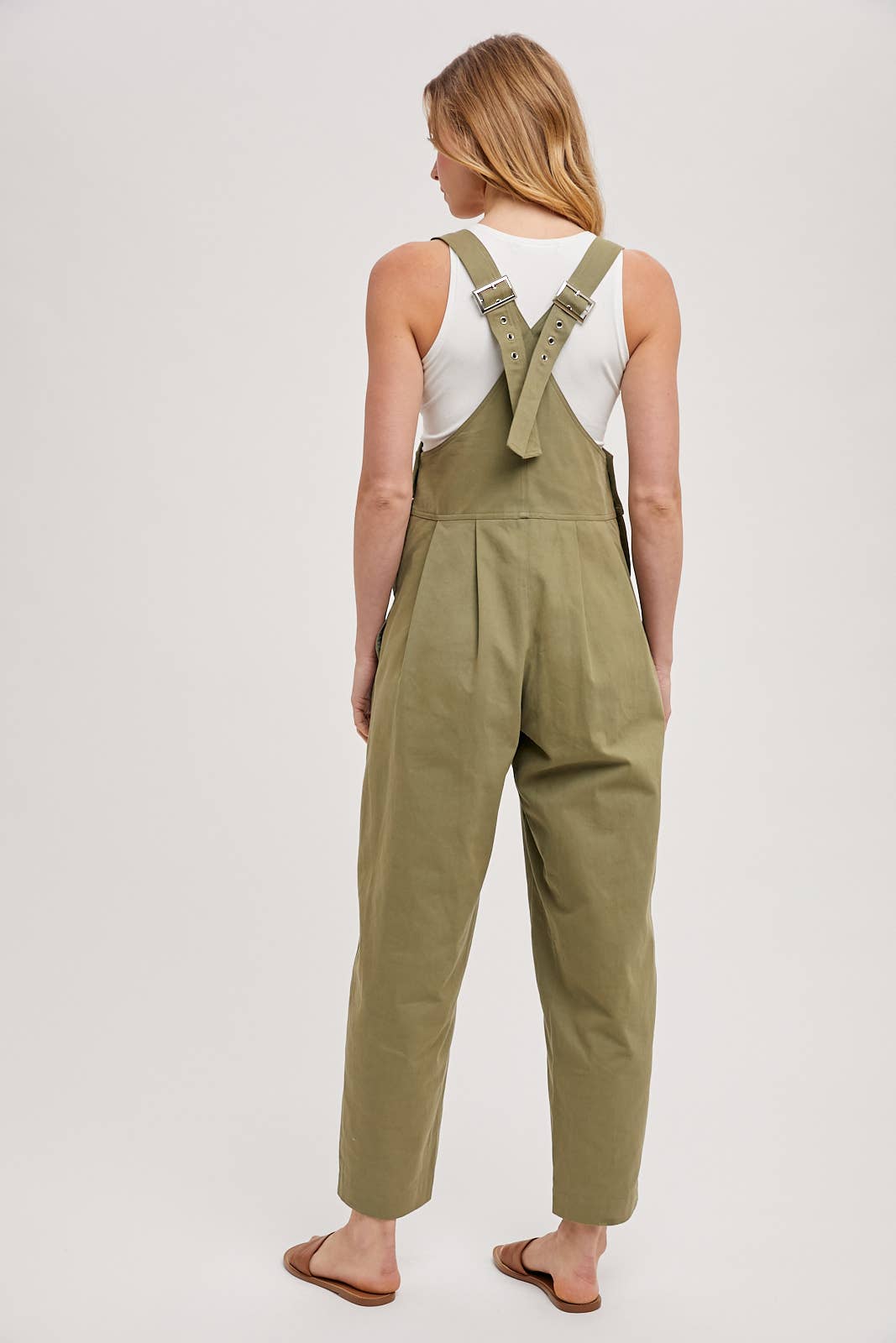 TAPERED CAPRI OVERALLS WITH POCKETS