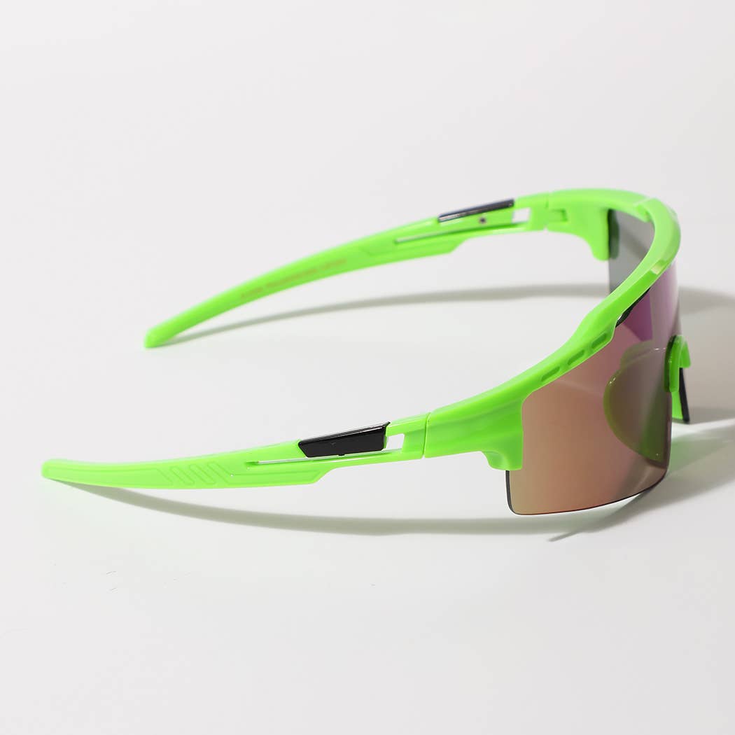 Sport Wraparound Shield Sunglasses