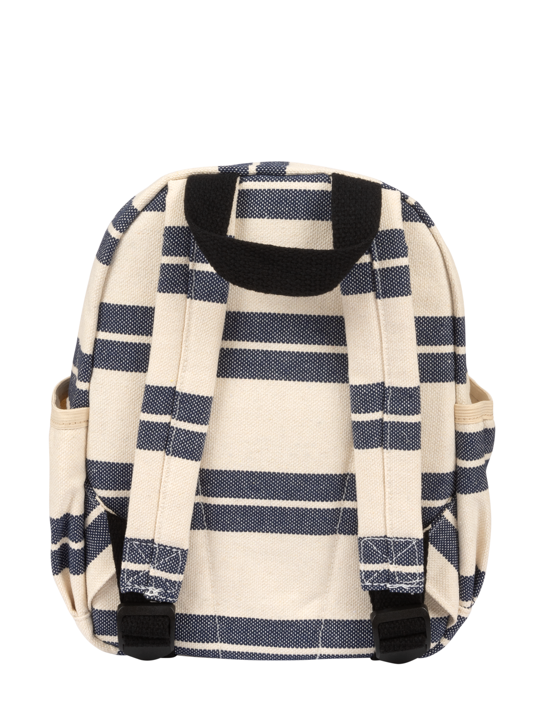 Navy Striped Canvas Kids Backpack