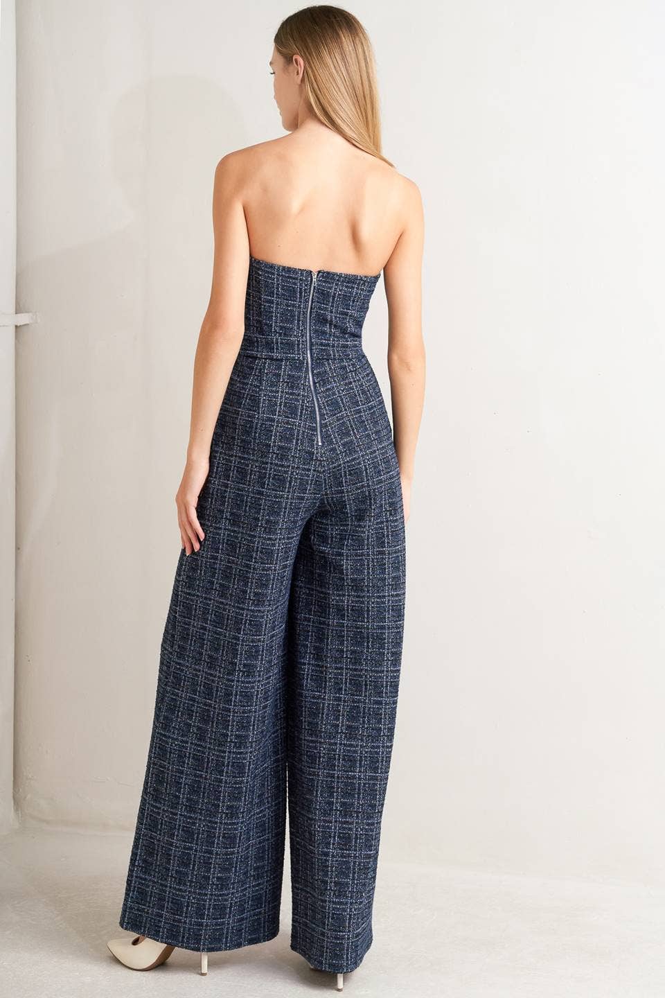 A tweed jumpsuit
