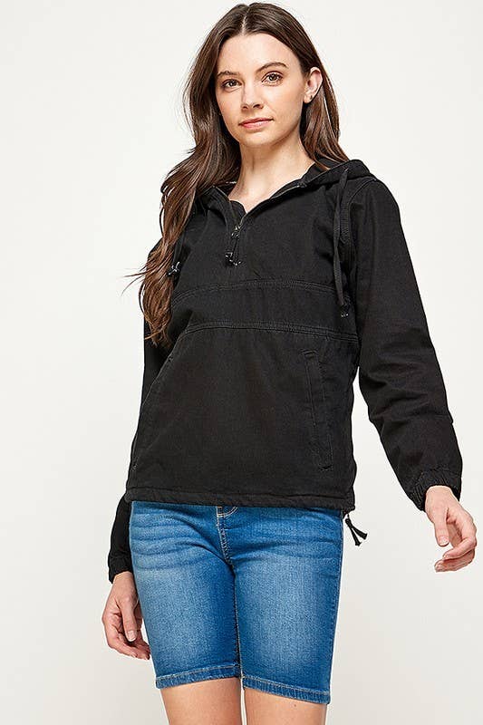 Women's Denim Jacket with Hood